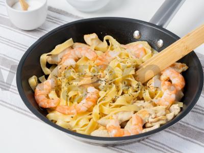 Makaronai su kalakutienos filė ir langustinomis Žingsnis 2