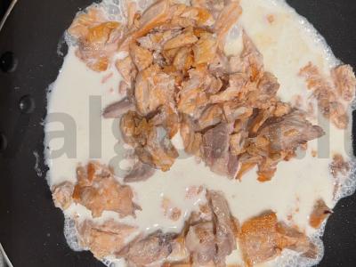 Makaronai su lašiša Žingsnis 3