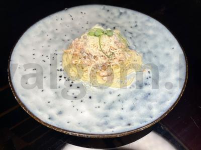 Makaronai su lašiša pagrindine nuotrauka