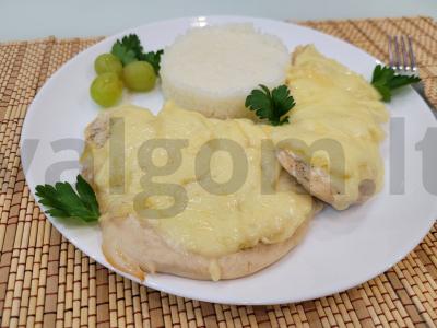 Vištienos filė orkaitėje su ananasais ir sūriu pagrindine nuotrauka