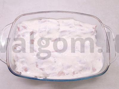 Kepta lašiša su pomidorais ir grietine Žingsnis 3