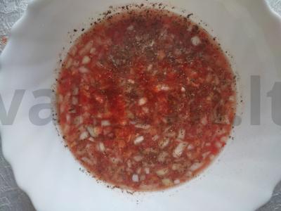 Šventinė aviena pomidorų padaže su džiovintais vaisiais Žingsnis 2