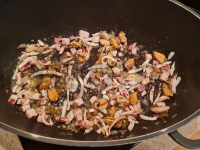 Jūros gėrybių makaronai Žingsnis 6