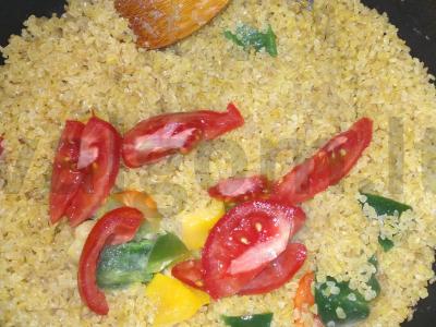 Daržovių bulgurui kaip garnyras Žingsnis 2