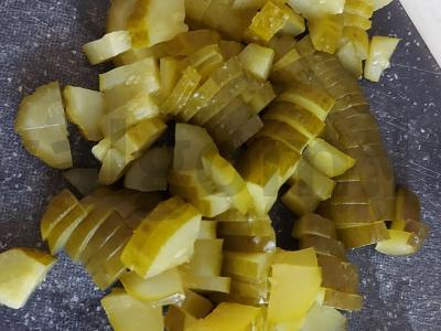 Salotas „Skanaus“ su dešrelėmis Žingsnis 1