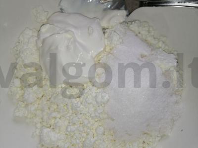 Įdarytos blynai su varške Žingsnis 3