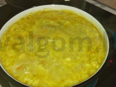 Sriuba su ryžių miltų ir ciberžolės kukuliais Žingsnis 6