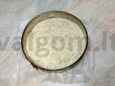 Namų pyragas su dešrainių sūriu Žingsnis 6