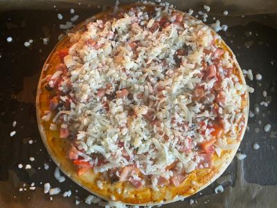 Pica su grybais ir vyšniniais pomidorais „Su meile“ Žingsnis 11