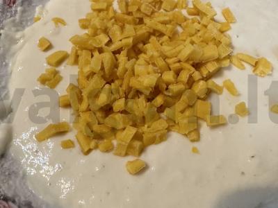 Mielinės blynai su mango pusryčiams Žingsnis 6