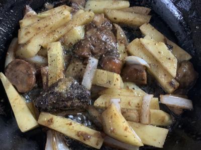 Keptas patiekalas iš šaldytų grybų Žingsnis 5