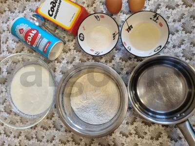 Ploni ažūriniai blynai Žingsnis 1