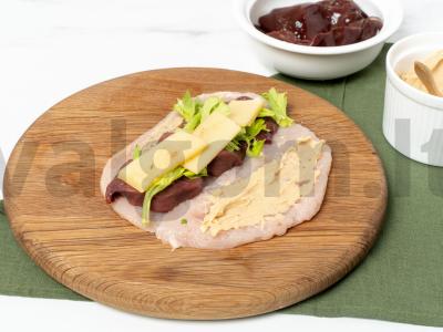 Kalakutienos filė ir kepenų ritinėliai Žingsnis 2