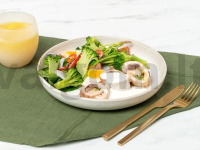 Kalakutienos filė ir kepenų ritinėliai pagrindine nuotrauka