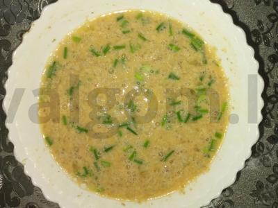 Riešutų omletas Žingsnis 1