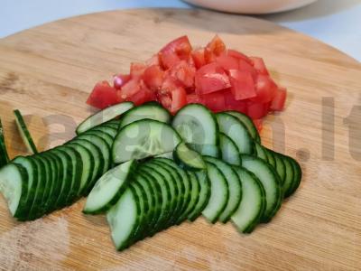 Salotas „Naudingas vakarienei“ Žingsnis 2