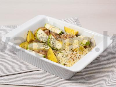 Kalakutienos filė su cukinijomis ir bulvėmis orkaitėje Žingsnis 2