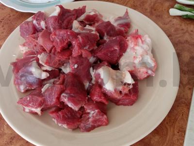 Avinienos plovas su žaliu svogūnu Žingsnis 1