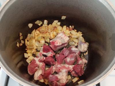 Avinienos plovas su žaliu svogūnu Žingsnis 6