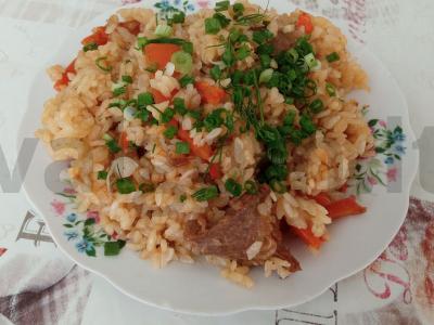 Avinienos plovas su žaliu svogūnu pagrindine nuotrauka