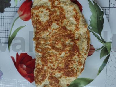 Avižų blynas su varške ir džiovintais vaisiais Žingsnis 4