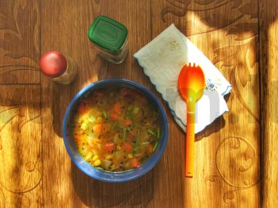 Aromatingas kukurūzų sriuba su žolelėmis pagrindine nuotrauka