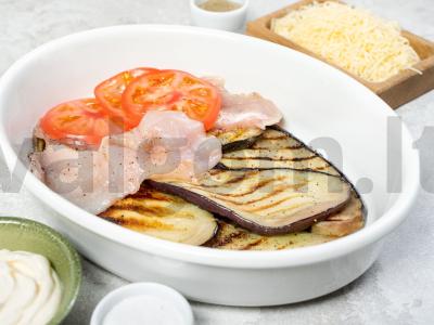 Vištiena su baklažanais ir pomidorais orkaitėje Žingsnis 1