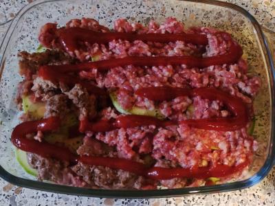 Cukinijų ir faršo apkepas mikrobangų krosnelėje Žingsnis 5