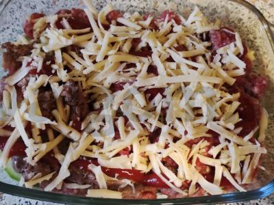 Cukinijų ir faršo apkepas mikrobangų krosnelėje Žingsnis 6