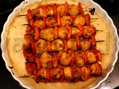 Vištienos šašlykai terijaki padaže su paprikomis Žingsnis 6