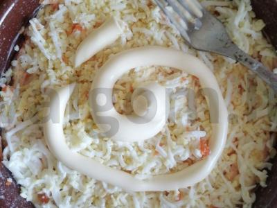 Salotas „Mimoza“ su raudonąja ikra Žingsnis 5