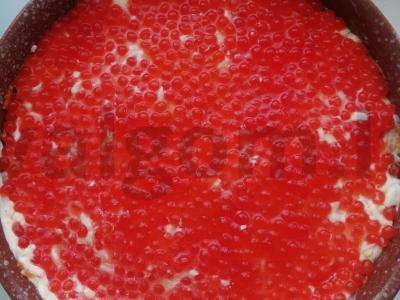 Salotas „Mimoza“ su raudonąja ikra pagrindine nuotrauka