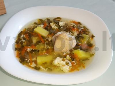 Špinatų sriuba su kalakutiena pagrindine nuotrauka