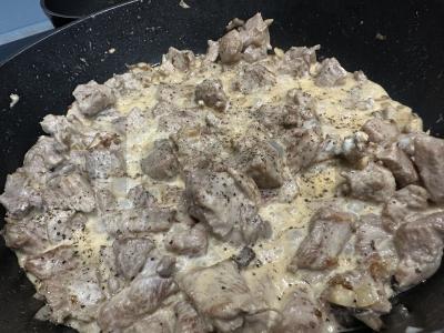 Makaronai su kalakutiena grietinėlės padaže Žingsnis 3