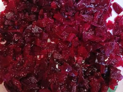 Sluoksniuotas vinigretas Žingsnis 1