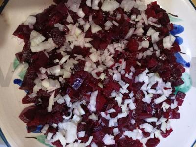 Sluoksniuotas vinigretas Žingsnis 2