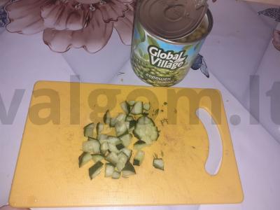 Salotos su žirniais, mangoldu ir krapais Žingsnis 2