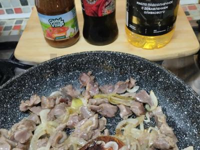 Kepti vištienos skrandžiai pagal abchazų receptą Žingsnis 5