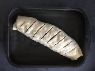 Švelnus kriaušių štrudelis Žingsnis 11