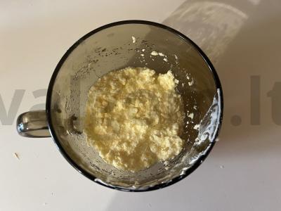 Šokoladinis naminis sausainis skubiai Žingsnis 1