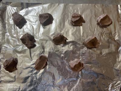 Šokoladinis naminis sausainis skubiai Žingsnis 3