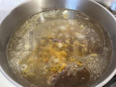 Sūrio sriuba iš troškintos mėsos Žingsnis 6