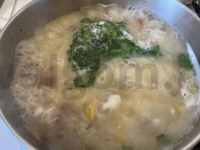 Sūrio sriuba iš troškintos mėsos Žingsnis 12