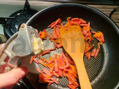 Grietininis rūkytas sriuba vištienos sultinyje Žingsnis 5