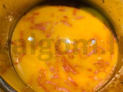 Grietininis rūkytas sriuba vištienos sultinyje Žingsnis 8