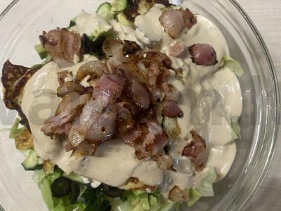 Salotas su bekonu ir sausainiais Žingsnis 4