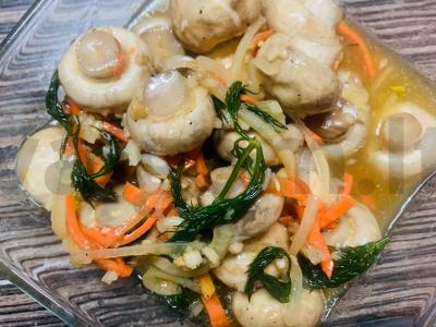 Marinuoti pievagrybiai „Aštrūs“ pagrindine nuotrauka