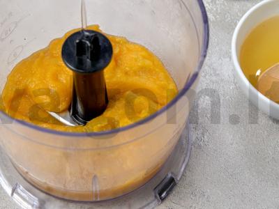 Vegetariška moliūgų apkepas Žingsnis 1