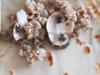 Blynai su mėsa ir grybais Žingsnis 2