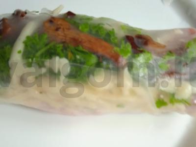 Vietnamietiškas ritinys su voveraitėmis ir kumpiu Žingsnis 3